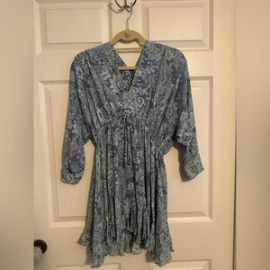 Blue O’Neil Patterned V-Neck Dress